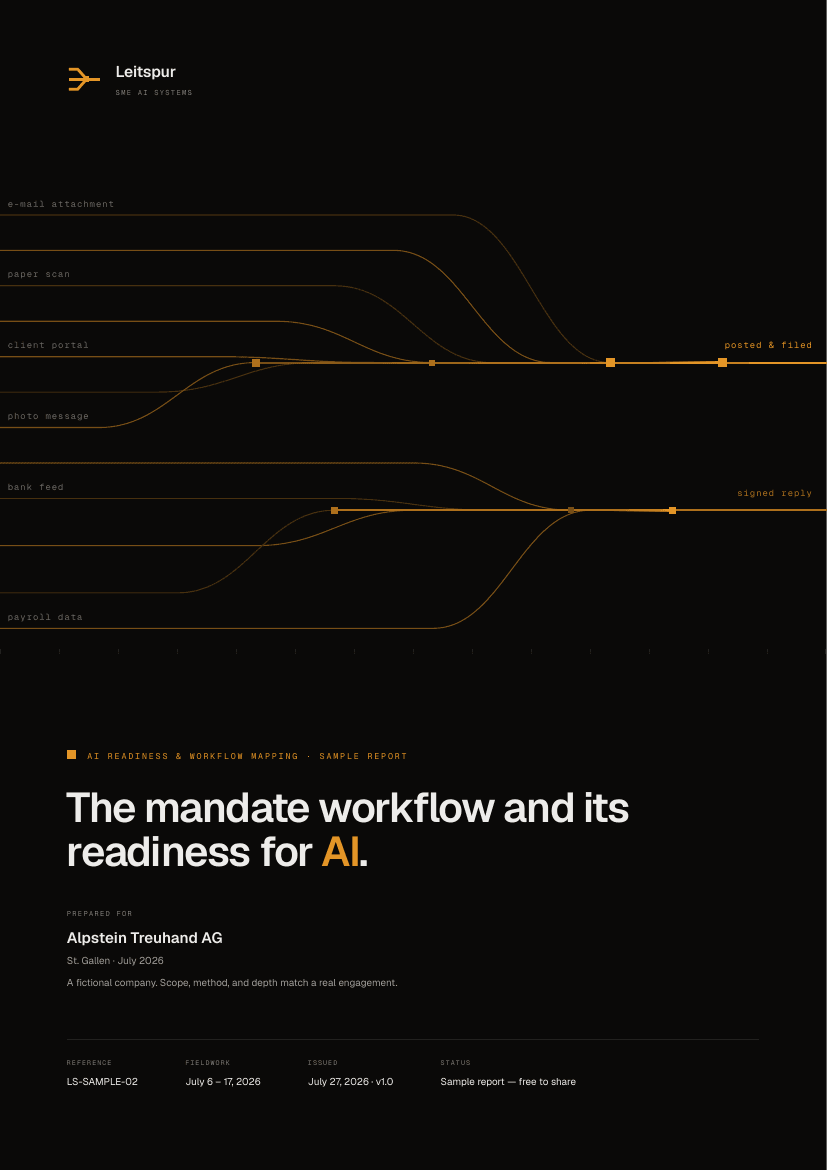 Cover of the Alpstein Treuhand sample report